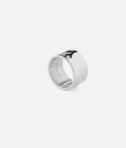 Cainte Silver Hammered Ring 12MM 2.webp