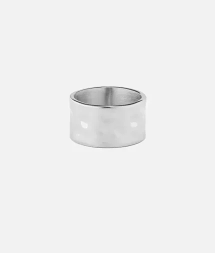 Cainte Silver Hammered Ring 12MM 3.webp