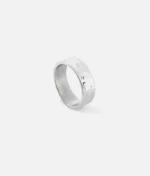 Cainte Silver Hammered Ring 8MM 2.webp